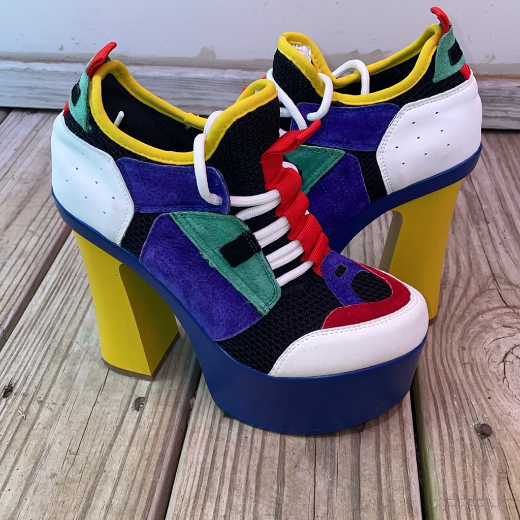 Anthony Wang Zucchini Colorblock Platform Sneaker Heels Size 7.5 — image 2 of 8